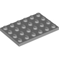 LEGO Light Bluish Gray Plate 4 x 6 3032 - 4211404 LEGO Light Bluish Gray Plate 4 x 6 3032 - 4211404