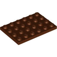 LEGO Reddish Brown Plate 4 x 6 3032 - 4271874 LEGO Reddish Brown Plate 4 x 6 3032 - 4271874