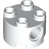 LEGO White Brick, Round 2 x 2 with Pin Holes 17485 - 6218899
