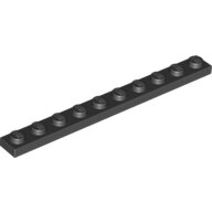 LEGO Black Plate 1 x 10 4477 - 447726 LEGO Black Plate 1 x 10 4477 - 447726