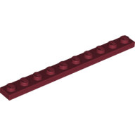 LEGO Dark Red Plate 1 x 10 4477 - 6037995 LEGO Dark Red Plate 1 x 10 4477 - 6037995