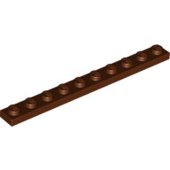 LEGO Reddish Brown Plate 1 x 10 4477 - 4223683 LEGO Reddish Brown Plate 1 x 10 4477 - 4223683