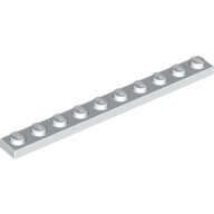 LEGO White Plate 1 x 10 4477 - 447701 LEGO White Plate 1 x 10 4477 - 447701
