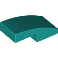 LEGO Dark Turquoise Slope, Curved 2 x 1 x 2/3 11477 - 6249427
