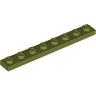 LEGO Olive Green Plate 1 x 8 3460 - 6278034
