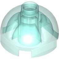 LEGO Trans-Light Blue Brick, Round 2 x 2 Dome Top 553 - 6141588