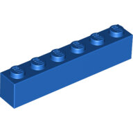 LEGO Blue Brick 1 x 6 3009 - 300923 LEGO Blue Brick 1 x 6 3009 - 300923