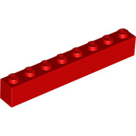 LEGO Red Brick 1 x 8 3008 - 300821 LEGO Red Brick 1 x 8 3008 - 300821
