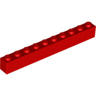 LEGO Red Brick 1 x 10 6111 - 611121 LEGO Red Brick 1 x 10 6111 - 611121
