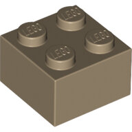 LEGO Dark Tan Brick 2 x 2 3003 - 4255416 LEGO Dark Tan Brick 2 x 2 3003 - 4255416