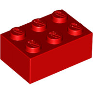 LEGO Red Brick 2 x 3 3002 - 300221 LEGO Red Brick 2 x 3 3002 - 300221