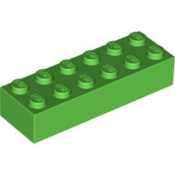 LEGO Bright Green Brick 2 x 6 2456 - 6102903 LEGO Bright Green Brick 2 x 6 2456 - 6102903