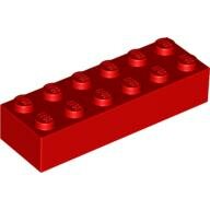 LEGO Red Brick 2 x 6 2456 - 4181138 LEGO Red Brick 2 x 6 2456 - 4181138