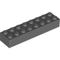 LEGO Dark Bluish Gray Brick 2 x 8 3007 - 6187438 LEGO Dark Bluish Gray Brick 2 x 8 3007 - 6187438