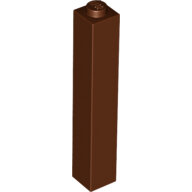 LEGO Reddish Brown Brick 1 x 1 x 5 - Solid Stud 2453b - 4226966