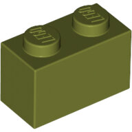 LEGO Olive Green Brick 1 x 2 3004 - 6024722 LEGO Olive Green Brick 1 x 2 3004 - 6024722
