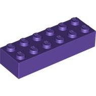 LEGO Dark Purple Brick 2 x 6 2456 - 4227130