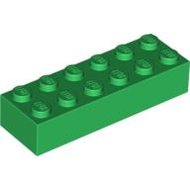 LEGO Green Brick 2 x 6 2456 - 4181135