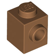 LEGO Medium Nougat Brick, Modified 1 x 1 with Stud on 1 Side 87087 - 6314190