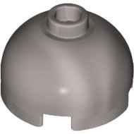 LEGO Flat Silver Brick, Round 2 x 2 Dome Top - Hollow Stud with Bottom Axle Holder x Shape + Orientation 553c - 4613255