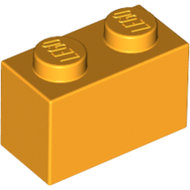 LEGO Bright Light Orange Brick 1 x 2 3004 - 6003003