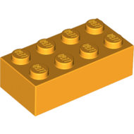 LEGO Bright Light Orange Brick 2 x 4 3001 - 6100027